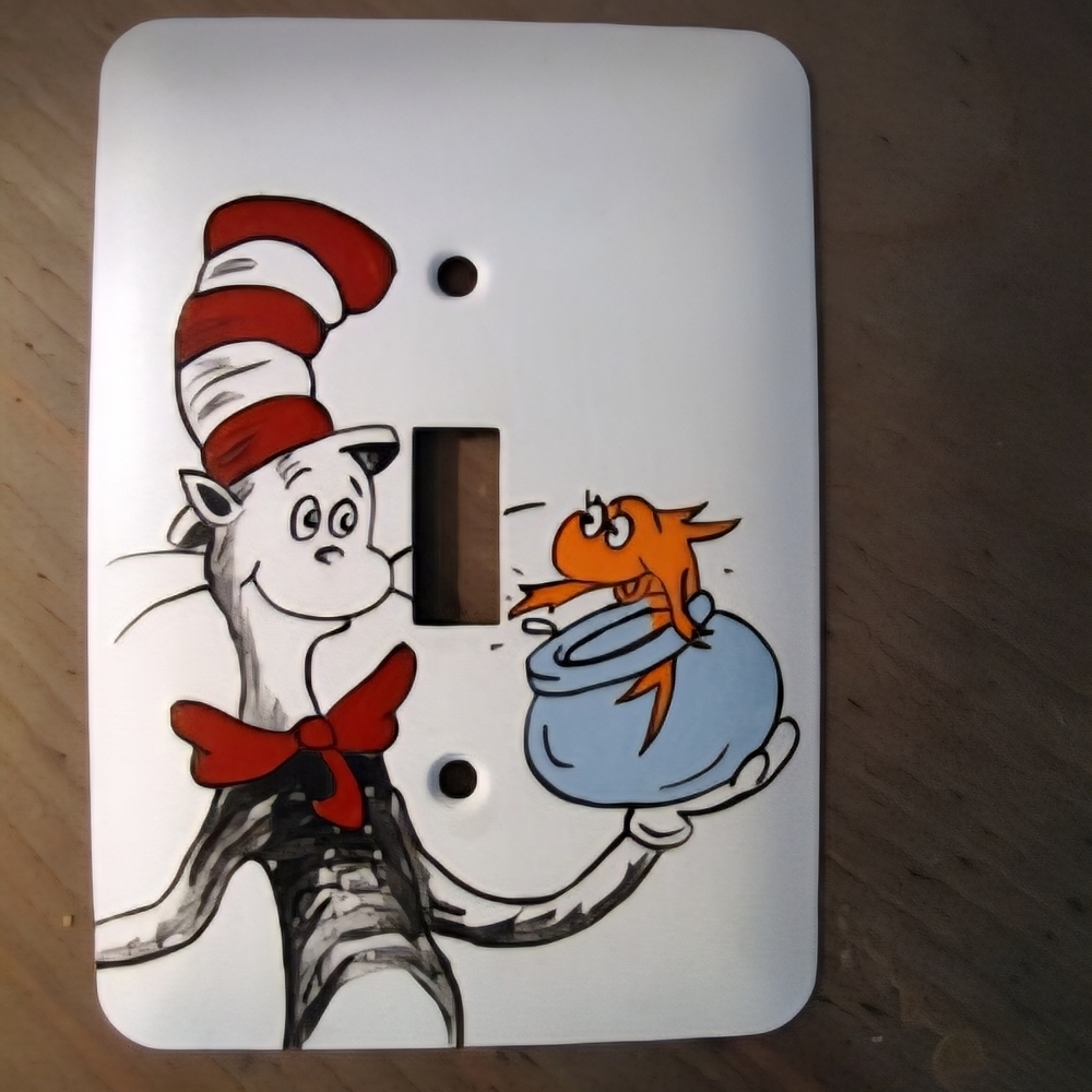 Dr. Seuss Cat in the Hat Light Switch Plate - NEW